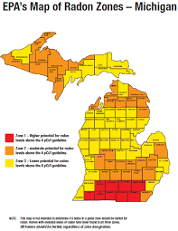 Michigan Radon map