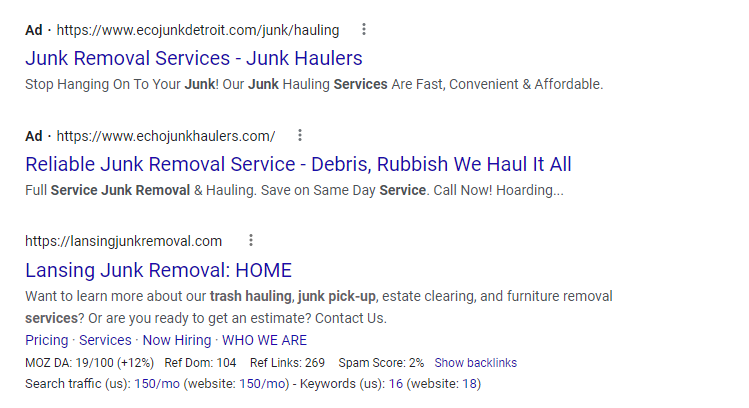 Lansing Junk Removal Company Search Results